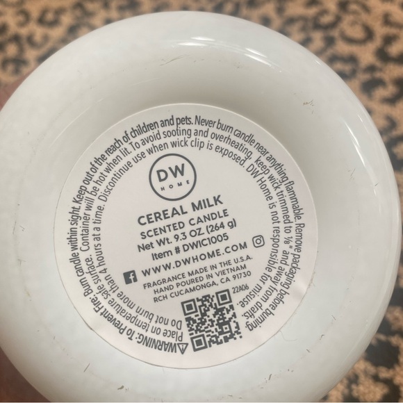 DW Home Cereal Milk Scented Candle - Cream - Picture 2 of 2